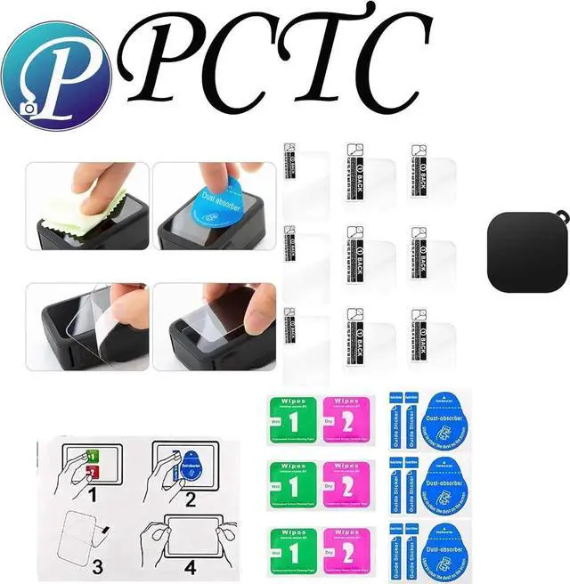 Alt view image 6 of 7 - 10 PCS Hero 13 Screen Protector Fit for GoPro Hero 13 Black, 9H Ultra Clear Tempered Glass Screen Only for Go Pro Hero 13 Accessories, Screen Protector & Silicone Lens Protective Cover