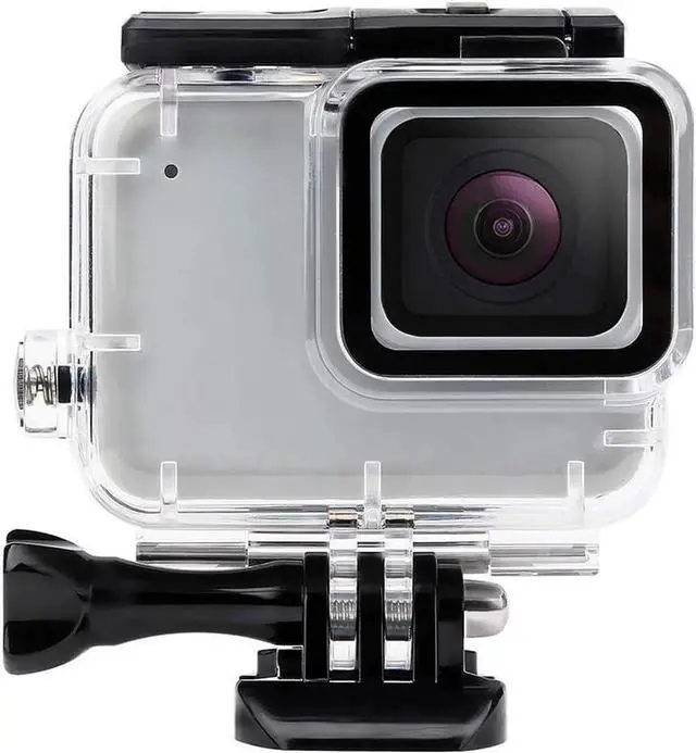 Alt view image 2 of 6 - Waterproof Housing Case Only for Go Pro Hero 7 White & Silver, Protective 45m Underwater Dive Case Shell with Bracket Accessories for Go Pro Hero 7 White & Silver Camera with 12pcs Anti- Fog Inserts