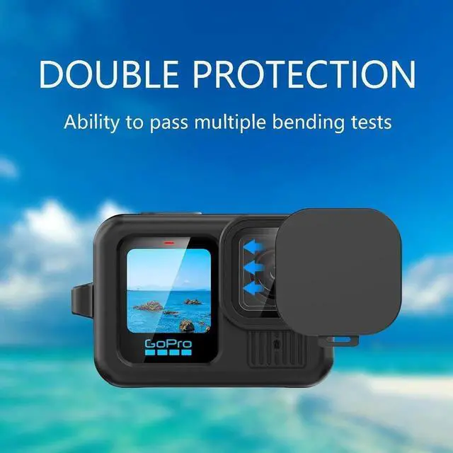 Alt view image 3 of 7 - Silicone Case Suitable for GoPro Hero 13 Black, Silicone Rubber Soft Case Protector Cover with Lens Cover Cap Lanyard Accessories Bundle Kit for Hero 13 Black Action Camera