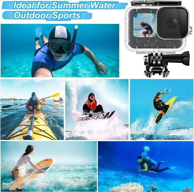 Alt view image 3 of 7 - Accessories Kit for Gopro Hero 13 Black Waterproof Housing Case Underwater Float Handle Silicone Sleeve Lens Cap Tempered Glass Screen Protectors Dive Filters Anti-Fog Inserts Bundle Set
