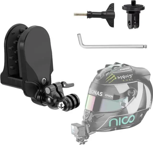 Main image of Motorcycle Helmet Chin Mount Kit Compatible with GoPro Hero 12 11 10 9 8 7 6 5 Black DJI Osmo Action In Standa360 AKASO Campark YI More Action Camera