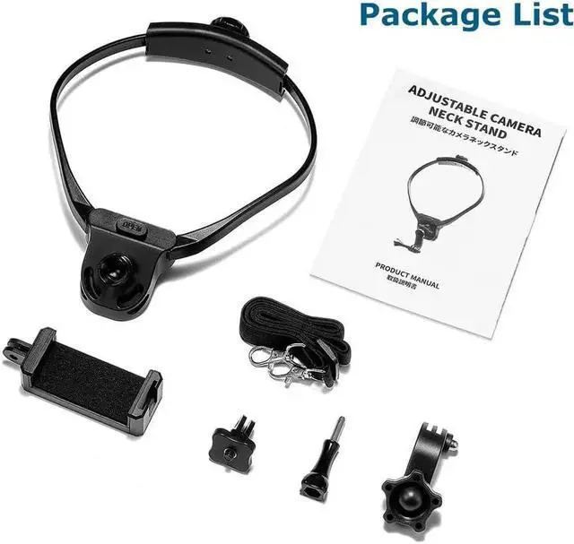 Alt view image 2 of 7 - POV VLOG Neck Holder Mount for Gopro Smartphone,360° Rotation Neck Mount Chest Holder with Shoulder Strap for Phones Gopro 12 11 10 9 8 7 Insta360 OSMO Action AKASO Action Cameras