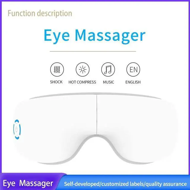 Alt view image 7 of 7 - Eye Massager with Heat, Heated Eye Mask with Bluetooth Music, Massages Eye Muscles, Eye Care Gift with 5 Massage Modes and 180° Folding Design, Gifts for Friend, Mom and Dad