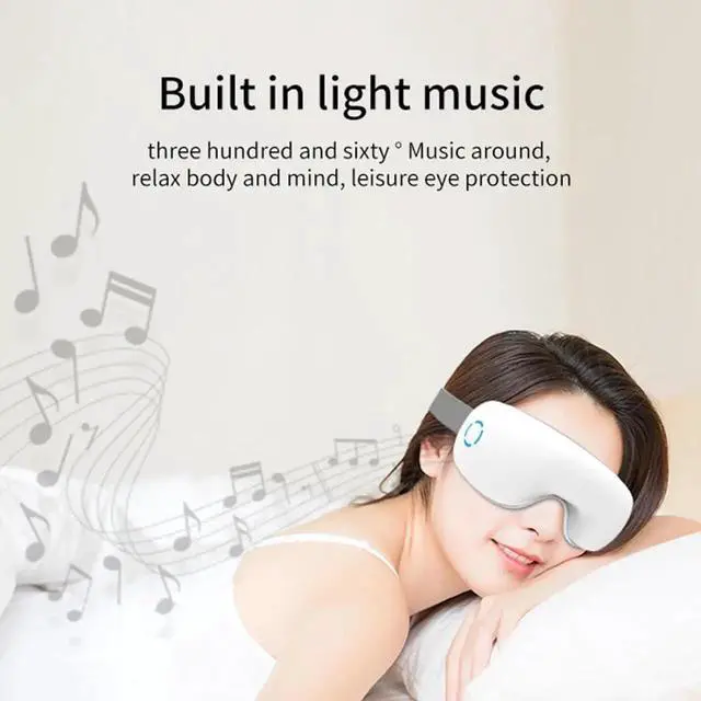 Alt view image 5 of 7 - Eye Massager with Heat, Heated Eye Mask with Bluetooth Music, Massages Eye Muscles, Eye Care Gift with 5 Massage Modes and 180° Folding Design, Gifts for Friend, Mom and Dad