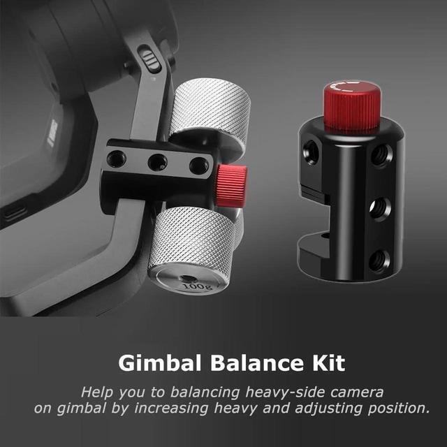 Alt view image 7 of 7 - Universal Gimbal Counterweight Kit with Balance Weight Mounting Clamp and 50g+100g Counterweights for DJI Ronin S/SC/RS2/RSC2/RS3/RSC3,Zhiyun Weebill S Crane Gimbals