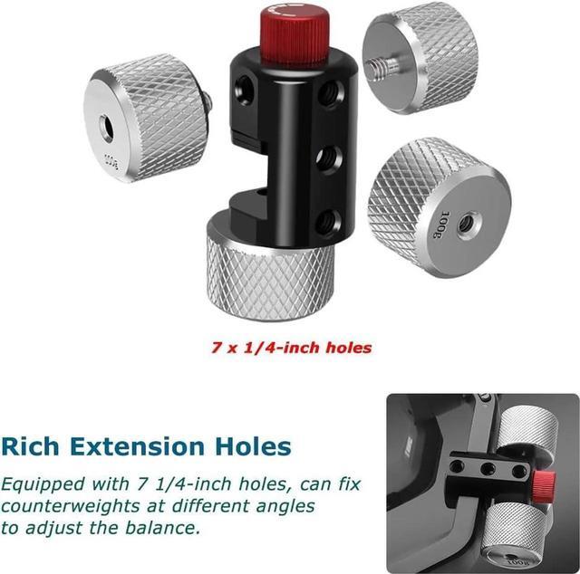 Alt view image 5 of 7 - Universal Gimbal Counterweight Kit with Balance Weight Mounting Clamp and 50g+100g Counterweights for DJI Ronin S/SC/RS2/RSC2/RS3/RSC3,Zhiyun Weebill S Crane Gimbals