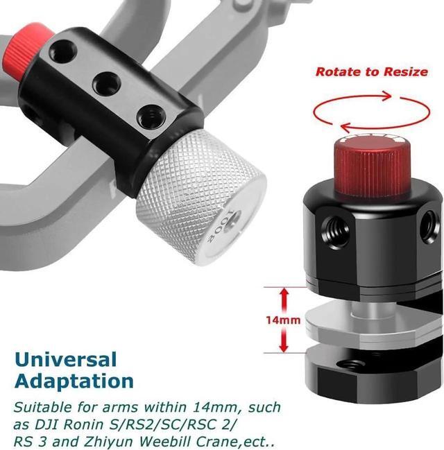 Alt view image 3 of 7 - Universal Gimbal Counterweight Kit with Balance Weight Mounting Clamp and 50g+100g Counterweights for DJI Ronin S/SC/RS2/RSC2/RS3/RSC3,Zhiyun Weebill S Crane Gimbals