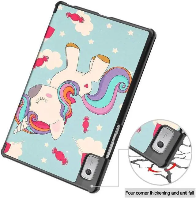 Alt view image 3 of 7 - Case for Lenovo Tab M9 2023 9 inch Model TB310XU / TB310FU Slim Stand andard Shell Protective Cover with Stylus Pen Light Blue