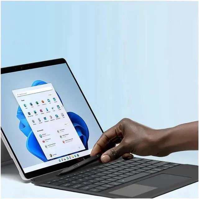 Alt view image 2 of 7 - Type Cover for 13 inch Microsoft Surface Pro 10 / Pro 9 / Pro 8 / Pro X Wireless Thin Bluetooth Keyboard with Trackpad, 7 Colors Backlit Pencil Holder