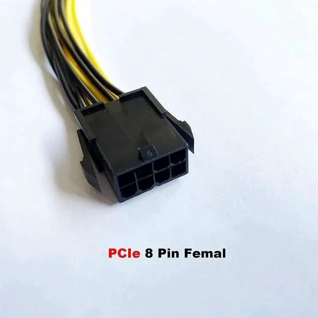 Alt view image 3 of 7 - 3 Packs GPU VGA PCIe 8 Pin Female to Dual 8 Pin (6+2) Male PCI Express Adapter Splitter Power Cable 9 inch