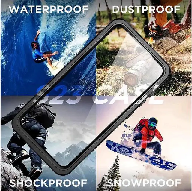 Alt view image 7 of 7 - for Samsung Galaxy S23 Case Waterproof Built-in Lens & Screen Protector[ Shockproof][12 FT Military Drop Proof][Du Standproof][IP68 Underwater] Cover