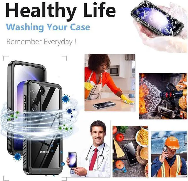 Alt view image 5 of 7 - for Samsung Galaxy S23 Case Waterproof Built-in Lens & Screen Protector[ Shockproof][12 FT Military Drop Proof][Du Standproof][IP68 Underwater] Cover