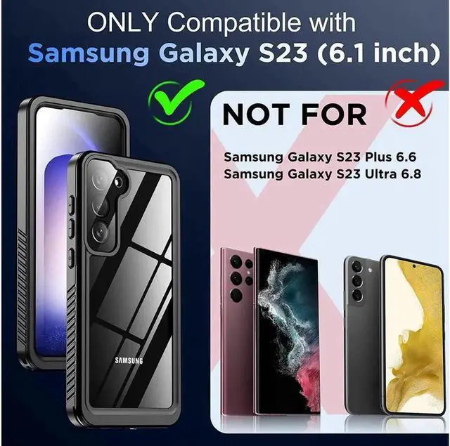 Alt view image 6 of 7 - for Samsung Galaxy S23 Case Waterproof Built-in Lens & Screen Protector[ Shockproof][12 FT Military Drop Proof][Du Standproof][IP68 Underwater] Cover