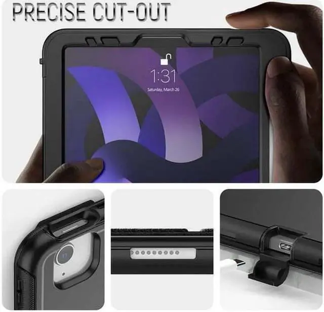 Alt view image 2 of 7 - Case for iPad Air 5th 4th Gen 10.9 inch / iPad Pro 11 Inch 2022 2021 2020 2018 Shockproof Protective Cover with Pencil Holder Folding Stand Smart Magnetic Cover Auto Sleep/Wake