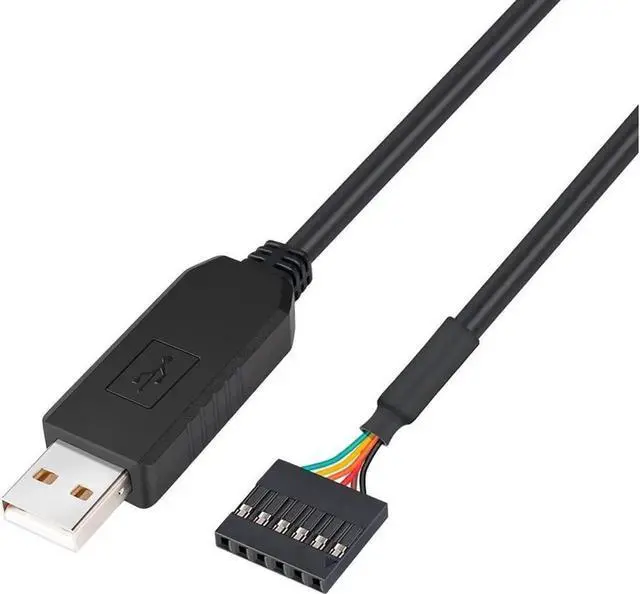 Main image of FTDI USB to TTL Serial 3.3V Adapter Cable 6 Pin 0.1 inch Pitch Female Socket Header UART IC FT232RL Chip Windows 11 10 8 7 Linux - 6 feet