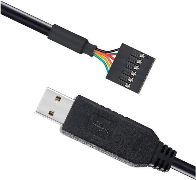 Alt view image 3 of 5 - FTDI USB to TTL Serial 3.3V Adapter Cable 6 Pin 0.1 inch Pitch Female Socket Header UART IC FT232RL Chip Windows 11 10 8 7 Linux - 6 feet