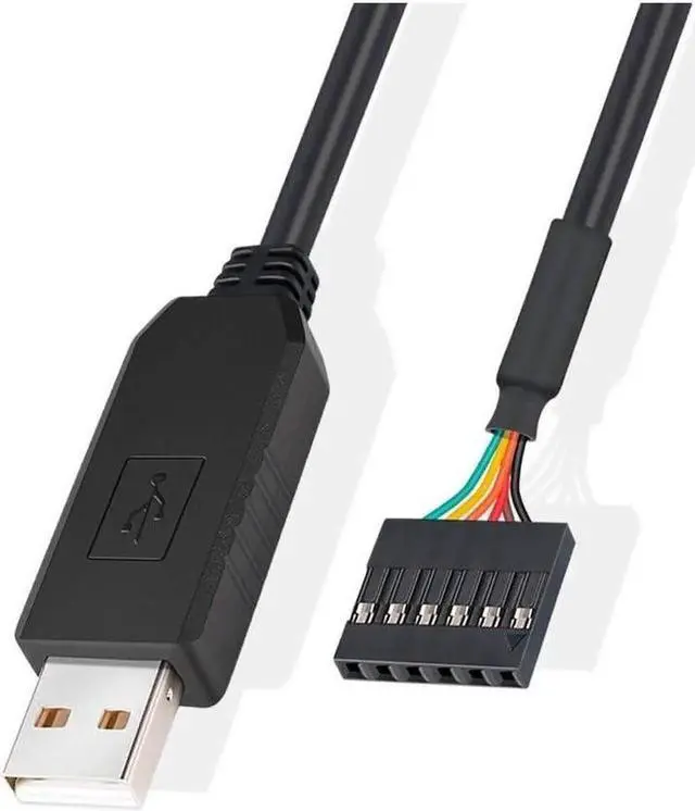 Alt view image 4 of 5 - FTDI USB to TTL Serial 3.3V Adapter Cable 6 Pin 0.1 inch Pitch Female Socket Header UART IC FT232RL Chip Windows 11 10 8 7 Linux - 6 feet