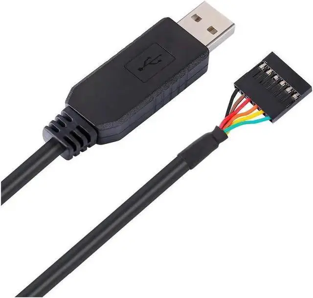 Alt view image 2 of 5 - FTDI USB to TTL Serial 3.3V Adapter Cable 6 Pin 0.1 inch Pitch Female Socket Header UART IC FT232RL Chip Windows 11 10 8 7 Linux - 6 feet
