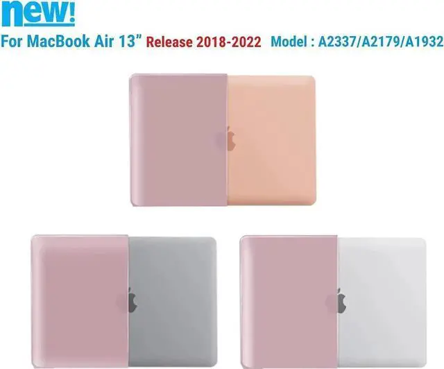 Alt view image 5 of 7 - Compatible with MacBook Air 13 inch Case 2022 2021-2018 Release A2337 M1 A2179 A1932 with Retina Display Touch ID Plastic Hard Shell with Keyboard Cover