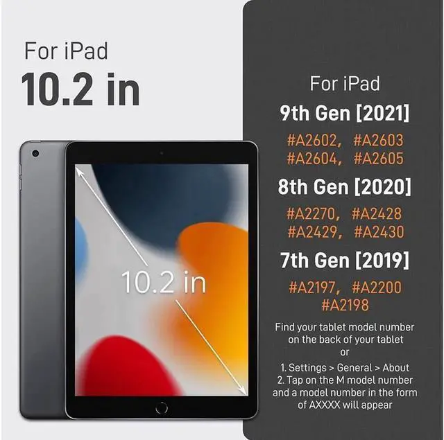 Alt view image 2 of 7 - For iPad 8th 7th Generation Case iPad 10.2 inch Case 2020 2019 Rugged Kids Cover with Rotating Stand /Pencil Holder/Carrying Strap