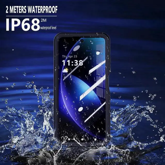 Alt view image 5 of 7 - for Motorola Moto G 5G 2024 Waterproof Case, Dustproof Shockproof Cover with Built-in Screen Protector, Full Body Underwater Protective Phone Cover Black