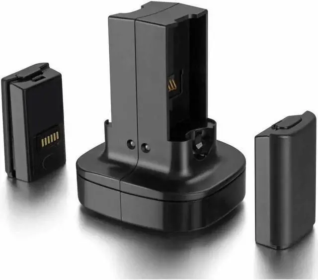Alt view image 3 of 7 - Charger and Battery Pack Power Kit for xBox 360 / Xbox 360 Slim Dual Remote Controller Fast Charging Docking Station with 2 Replacement Batteries compatible with Xbox 360 Wireless Controller