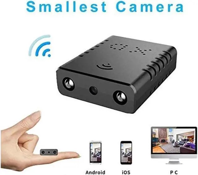Alt view image 2 of 7 - Smalle Stand WiFi Spy Hidden Camera Mini Wireless Camera HD Indoor Home Smalle Stand Spy Nanny Cam Security Cameras with Motion Detector/Night Vision/Cloud Storage