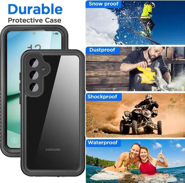Alt view image 5 of 7 - for Samsung Galaxy S25 Case Waterproof, Clear Water Proof Shockproof Snowproof Dustproof Full Body Rugged Transparent Underwater Phone Case for Galaxy S25 Built-in Screen Protector