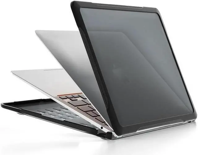 Alt view image 3 of 7 - Compatible with MacBook Air 13 inch Case 2022 2021-2018 Release A2337 M1 A2179 A1932 Retina Display Touch ID Rugged Hard Shell Shockproof Cover with Keyboard Skin