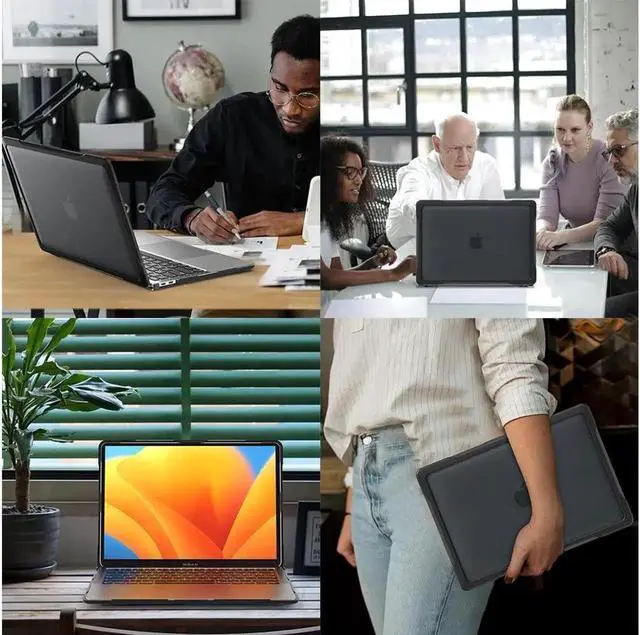 Alt view image 5 of 7 - Compatible with MacBook Air 13 inch Case 2022 2021-2018 Release A2337 M1 A2179 A1932 Retina Display Touch ID Rugged Hard Shell Shockproof Cover with Keyboard Skin