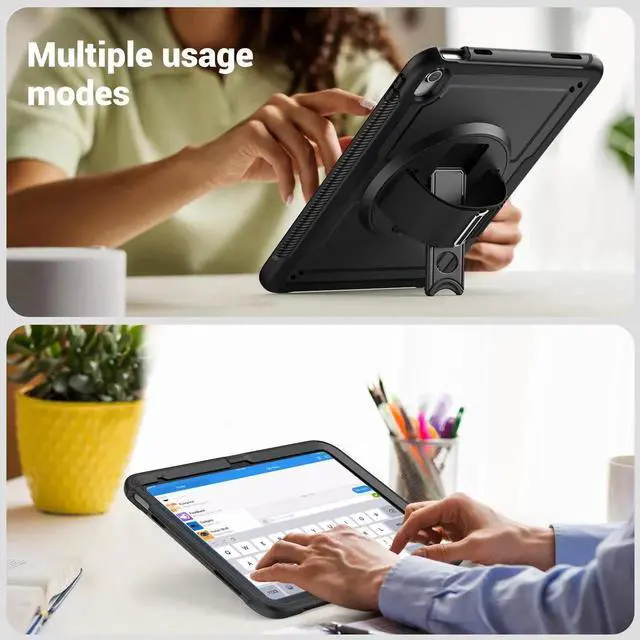 Alt view image 5 of 7 - Case for iPad (A16) 11th Generation 11 Inch 2025, iPad 10th Generation 10.9 inch 2022 with Screen Protector, Foldable Stand, Pen Holder, Heavy Duty Shockproof Rugged Protective Cover