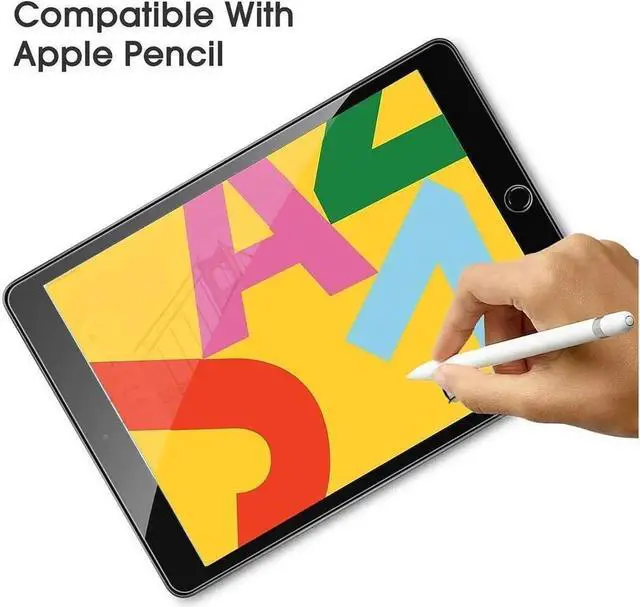 Alt view image 2 of 7 - [2 Pack] Tempered Screen Protector For iPad Air 3 10.5 Inch 2019 iPad Pro 10.5 2017 Tempered Glass Film Protector Face ID & Apple Pencil & Case Compatible