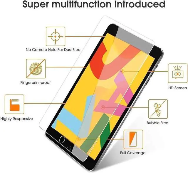 Alt view image 7 of 7 - [2 Pack] Tempered Screen Protector For iPad Air 3 10.5 Inch 2019 iPad Pro 10.5 2017 Tempered Glass Film Protector Face ID & Apple Pencil & Case Compatible