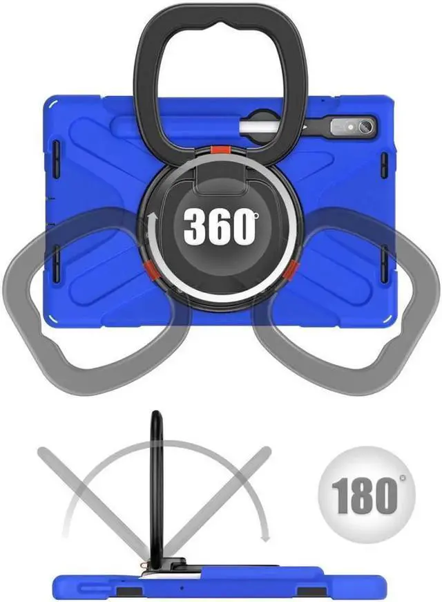 Alt view image 3 of 7 - For Lenovo Tab P11 Pro 11.2 inch 2nd Generation 2022 Case TB-132FU TB-138FC Rugged Shockproof Cover with Hand Strap Shoulder Strap