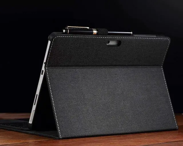 Alt view image 4 of 7 - Protective Case for Microsoft Surface Go 4 2023 / Surface Go 3 2021 / Surface Go 2 2020 / Surface Go 2018 - Multi-Angle Portfolio Business Cover with Pen Holder, Compatible with Type Cover Keyboard