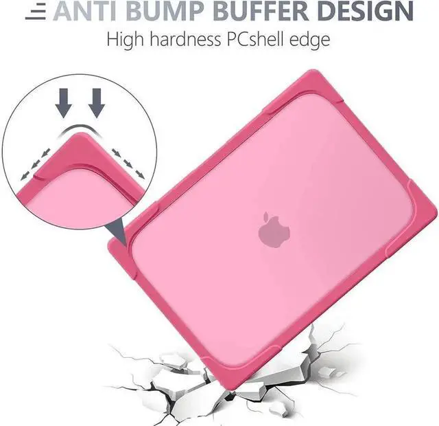 Alt view image 4 of 7 - For MacBook Pro 13 inch Case 2022 2020 Release Model A2338 M2 M1 A2289 A2251 Plastic Hard Shell Shockproof Cover with Fold Stand and & Keyboard Cover