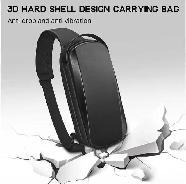 Alt view image 2 of 7 - Carrying Case for Steam Deck Console & Accessories Shockproof Hard Shell Protective Crossbody Shoulder Che Stand Backpack with Pockets for Travel Home