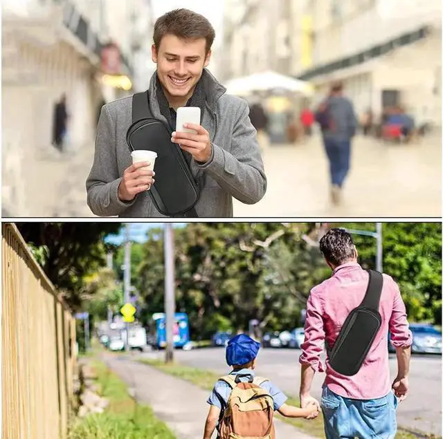 Alt view image 5 of 7 - Carrying Case for Steam Deck Console & Accessories Shockproof Hard Shell Protective Crossbody Shoulder Che Stand Backpack with Pockets for Travel Home