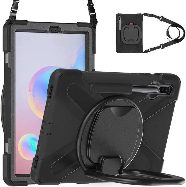 Main image of For Galaxy Tab S6 10.5 Case Shockproof Protective Case with 360 Rotate Hand Strap/ Stand and for Samsung Galaxy Tab S6 10.5 Inch 2019 Release SM-T860/T865/T867