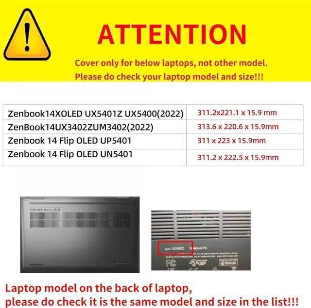 Alt view image 6 of 7 - Laptop Cover Case for 14 inch ASUS Zenbook 14X OLED Model UX5401 UX5401ZA UX5400 UX5400ZB UX5400ZF, PU Leather Laptop Case Wine Red