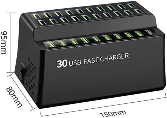 Alt view image 6 of 7 - USB Charging Standation 30 Ports 180W USB Charger Desktop USB Wall Charger Rapid ChargerMultiple USB Charging Standation for iPhone iPad Samsung Galaxy Smart Phone Kindle More