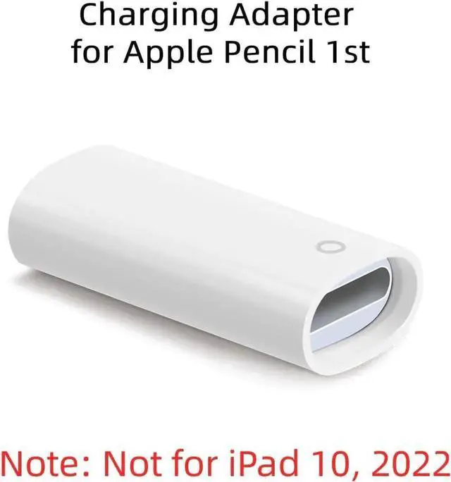 Alt view image 2 of 7 - For iPencil Charging Adapter and Magnetic Replacement Cap Compatible with Apple Pencil 1st Gen for iPad Pro 2022 9 8 7 6 Generation, iPad Pro 9.7 10.5 12.9 inch Air 3rd Mini 5th White