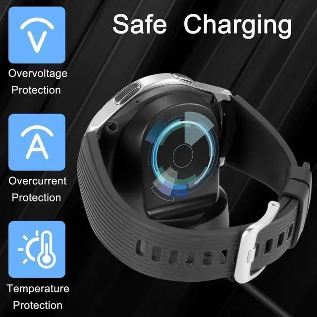 Alt view image 4 of 7 - Charger for Samsung Gear S2 S3, Charger Cradle Dock Stand Holder USB Charging Cable for Gear S2 S3 Classic Smart Watch, Replacement Watch Charger