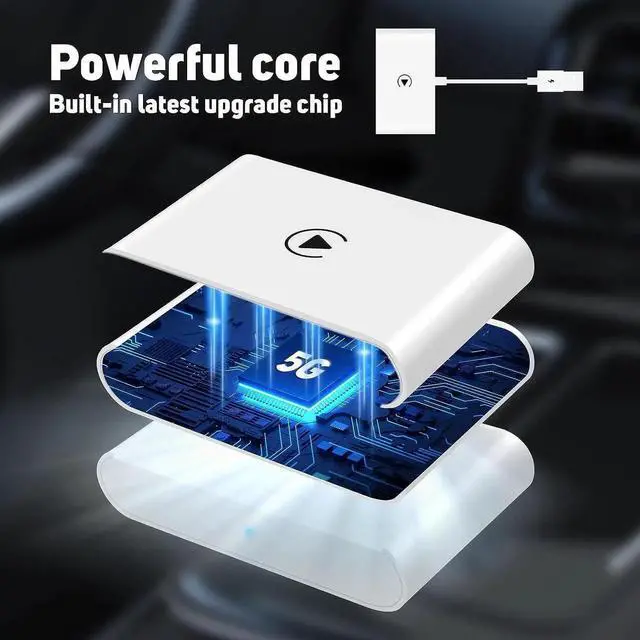 Alt view image 2 of 7 - Wireless Carplay Adapter for Factory Wired CarPlay Apple Carplay Wireless Adapter Plug & Play Wired to Wireless CarPlay Dongle 2024 Update Low Latency