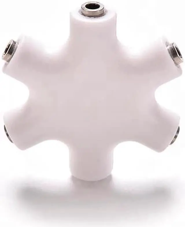 Alt view image 4 of 5 - 1Pcs 3.5mm 6 Way Ports Male to 2 3 4 5 Female Audio Earphone Jack Splitter Adapter HUB 8 inch Cord Cable 1PC