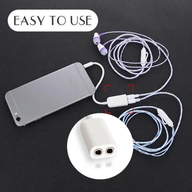 Alt view image 2 of 6 - 1Pcs 1 Male to 2 Female 3.5 Jack Aux Audio Cable Headphone Splitter for iPhone iPad iPod Laptop MP3 Audio Splitter Cable Adapter Jack