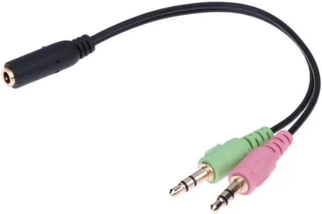Alt view image 4 of 6 - 5pcs 3.5mm Earphone Adapter Converter Cable Stereo Audio Female to 2 Male Headphone Mic Y Splitter Cable Adapter to PC Adapter
