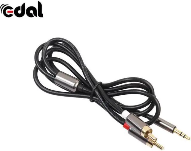 Main image of 1Pcs Professional 3.5 mm to 2 RCA Audio Cable AUX Splitter 3.5mm Stereo Male to Male 2 RCA Adapter Speaker Cable