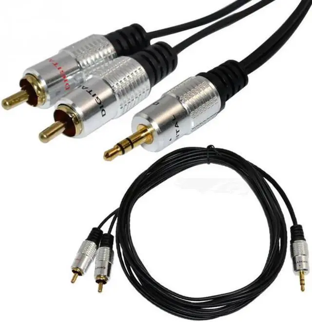 Alt view image 5 of 6 - 1Pcs Jack 3.5 mm to 2 RCA Audio Cable AUX Splitter 3.5mm Stereo Male to Male 2 RCA Adapter Speaker Cable 1.5M