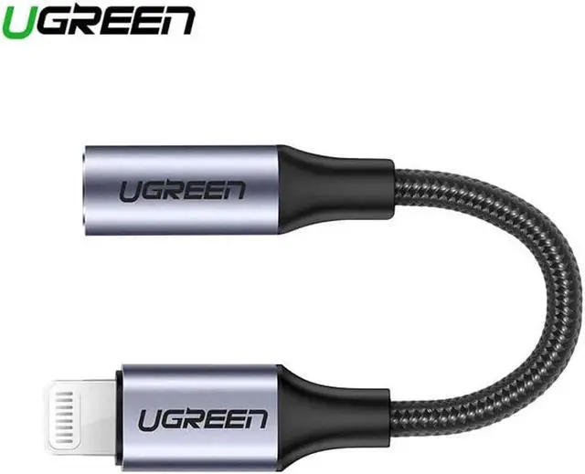 Main image of 1Pcs Ugreen MFi Lightning to 3.5mm Jack AUX Cable for iPhone 7 8 plus XR Xs MAX 3.5mm Lightning 3.5 Headphones Audio Adapter Splitter